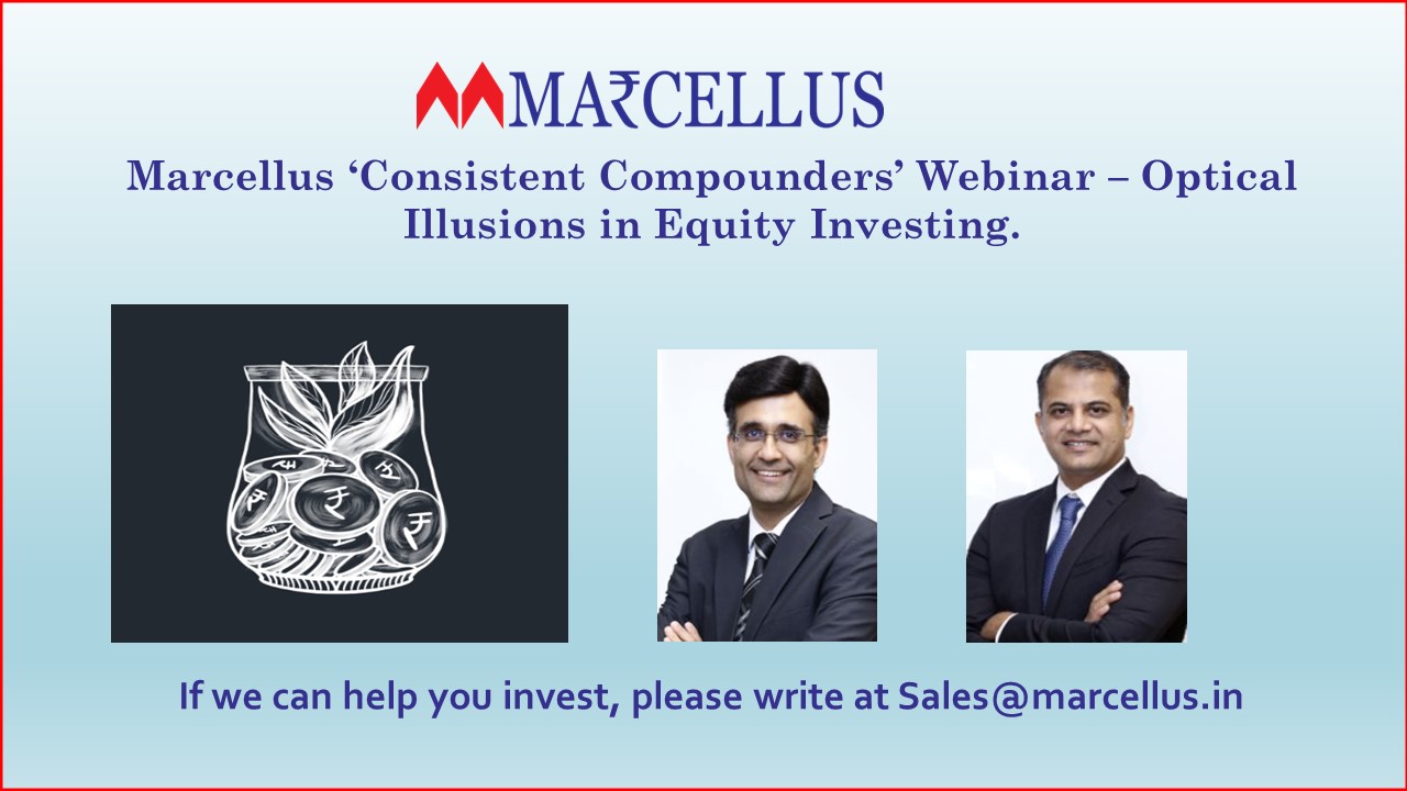 Marcellus Consistent Compounders Portfolio Webinar on Optical Illusions in Equity Investing.