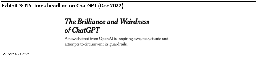 NYTimes heaadline on ChatGPT (Dec 2022)