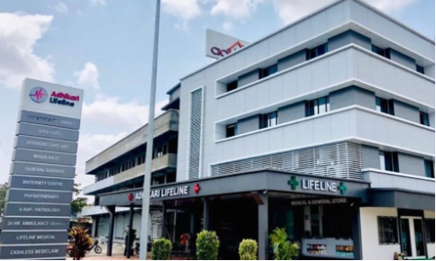 Photo: Adhikari Lifeline Hospital at Nagzari Naka on Boisar MIDC Road, the family’s first hospital, opened in 2019